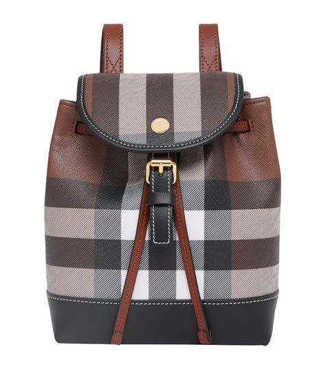 burberry the medium backpack in canvas check and leather|burberry small canvas check backpack.